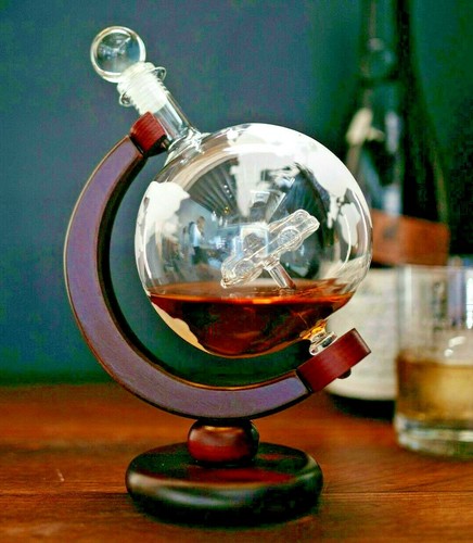 Decanter whisky globo inciso - decanter,