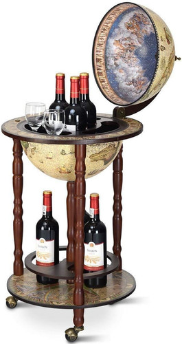 Mappamondo bar con ruote - bar,